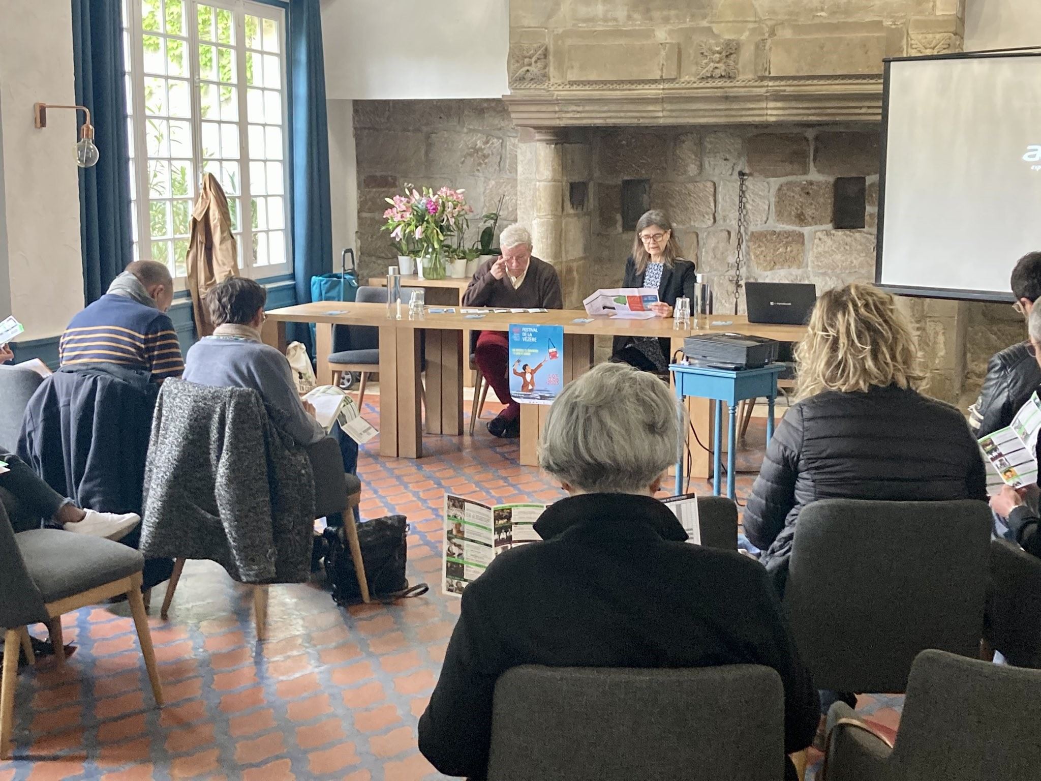 Photo de la conférence avec Diane du Saillant
